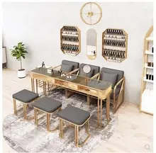 Net red manicure table and chair set marble iron manicure table glass manicure single double three person economic type
Net red manicure table and chair set marble iron manicure table glass manicure single double three person economic type