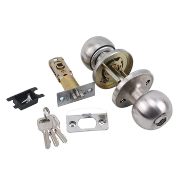 Lock Round Ball Door Knobs Rotation Lock Stainless Steel Knobset Handle Entrance Lock With Keys For Bedrooms
Lock Round Ball Door Knobs Rotation Lock Stainless Steel Knobset Handle Entrance Lock With Keys For Bedrooms