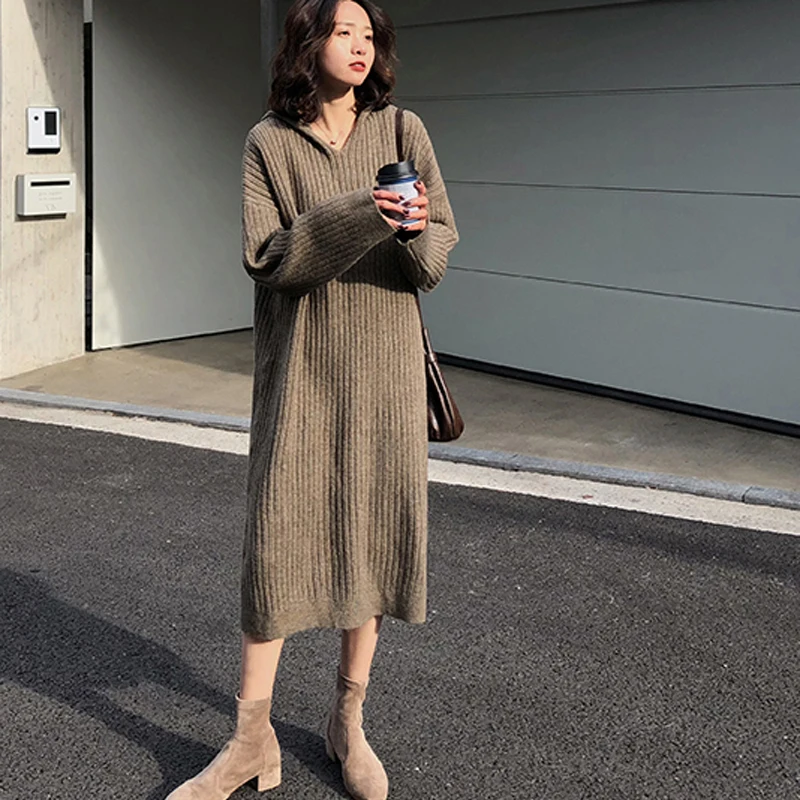 Mid-Calf Knitted Dress Sexy Long Sleeve Autumn Casual Stretchy Elastic Elegant O-Neck Women Solid Dresses Bodycon
Mid-Calf Knitted Dress Sexy Long Sleeve Autumn Casual Stretchy Elastic Elegant O-Neck Women Solid Dresses Bodycon