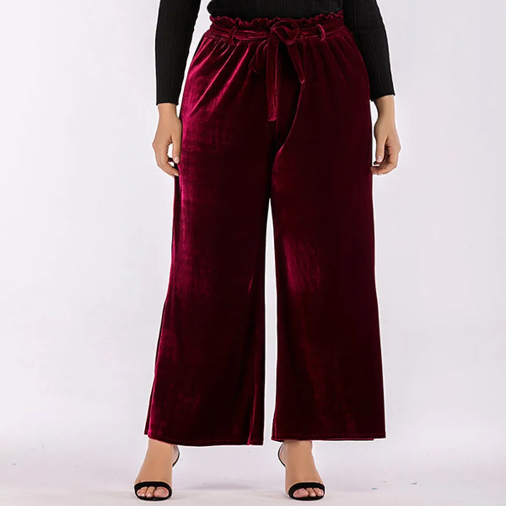 Baggy Pants Women Plus Size Long Mid Waist Solid Velour Drawstring Sashes Causal Wide Leg Trouser Pantalones Mujer 4XL OY41*
Baggy Pants Women Plus Size Long Mid Waist Solid Velour Drawstring Sashes Causal Wide Leg Trouser Pantalones Mujer 4XL OY41*