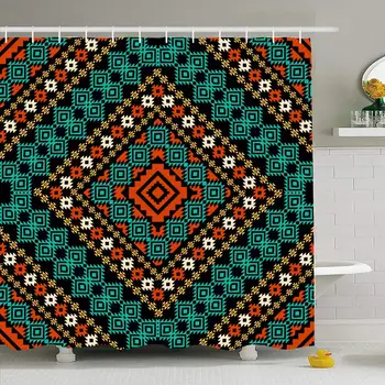 Shower Curtain Set with Hooks 66x72 Geometrical in Print Geometric Design Ornament Trendy Tribe Texture Style Stripe Abstract
Shower Curtain Set with Hooks 66x72 Geometrical in Print Geometric Design Ornament Trendy Tribe Texture Style Stripe Abstract