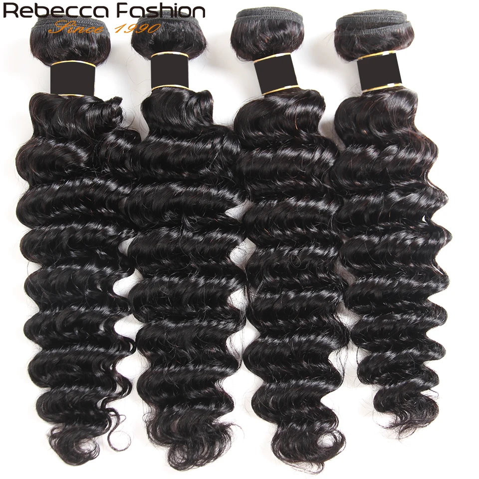 deep wave human hair bundles with frontal