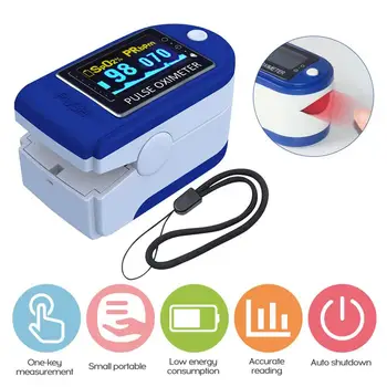 Finger Pulse Oximeter Blood Oxygen Saturation Monitor For Pulse Rate Measurement Graph Digital LED Display Reading With Strap
Finger Pulse Oximeter Blood Oxygen Saturation Monitor For Pulse Rate Measurement Graph Digital LED Display Reading With Strap