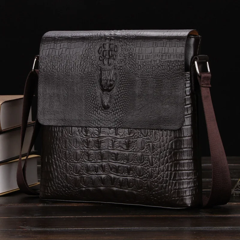 Factory Price Pin Men's Bag Shoulder Bag Korean-style Casual Backpack Verticle Crocodile Pattern Leather Bag
Factory Price Pin Men's Bag Shoulder Bag Korean-style Casual Backpack Verticle Crocodile Pattern Leather Bag