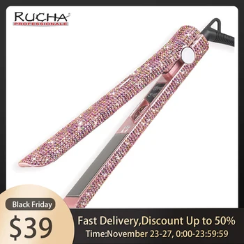 Rose Gold Hand Made Sparkling Crystal Diamond Rhinestone LCD Digital Display Flat Iron Crystal Gems Titanium Hair Straightener
Rose Gold Hand Made Sparkling Crystal Diamond Rhinestone LCD Digital Display Flat Iron Crystal Gems Titanium Hair Straightener