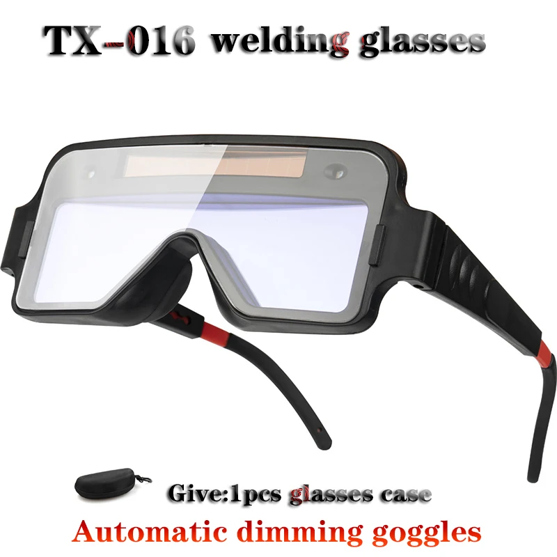 

TX-016 Solar energy Automatic dimming Welding glasses Automatic Variable Photoelectric welder Glasses Labor protection goggles
