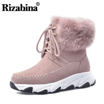 RIZABINA Genuine Leather Women Snow Boots Fashion Fur Warm Winter Shoes Women Plush Casual Daily Casual Ankle Boots Size 34-39
RIZABINA Genuine Leather Women Snow Boots Fashion Fur Warm Winter Shoes Women Plush Casual Daily Casual Ankle Boots Size 34-39