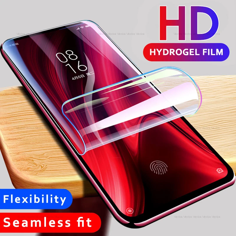 

9D Hydrogel Film For Xiaomi Redmi 7 7A K20 Pro Mi 9T Pro A3 Lite A2 9X CC9 CC9E Pocophone F1 Screen Protector Not Tempered Glass