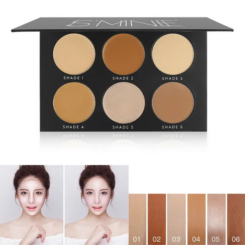 High Quality 6-color High Light Repair Concealer Foundation Makeup Palette Contour Face Disk
High Quality 6-color High Light Repair Concealer Foundation Makeup Palette Contour Face Disk