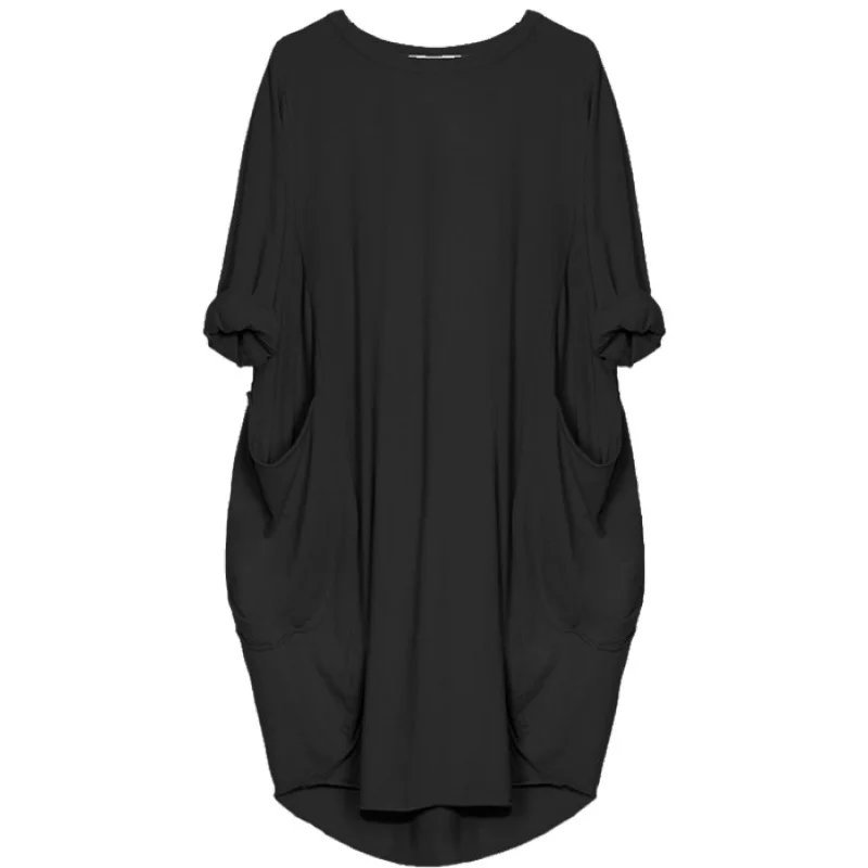 Fashion O Neck Long Tops Female T Shirt Dress Streetwear Plus Size 5XL vestidos Women Casual Loose Dress with Pocket Ladies
Fashion O Neck Long Tops Female T Shirt Dress Streetwear Plus Size 5XL vestidos Women Casual Loose Dress with Pocket Ladies