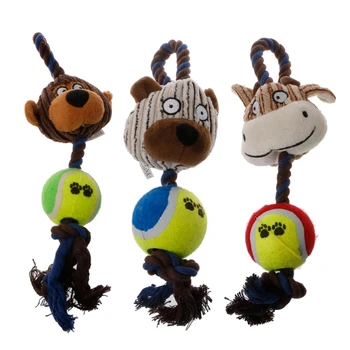 Cotton Ropes Tennis Ball Plush Dog Toys Pet Playing Interactive Chew Sound Toys LX9C 
Cotton Ropes Tennis Ball Plush Dog Toys Pet Playing Interactive Chew Sound Toys LX9C