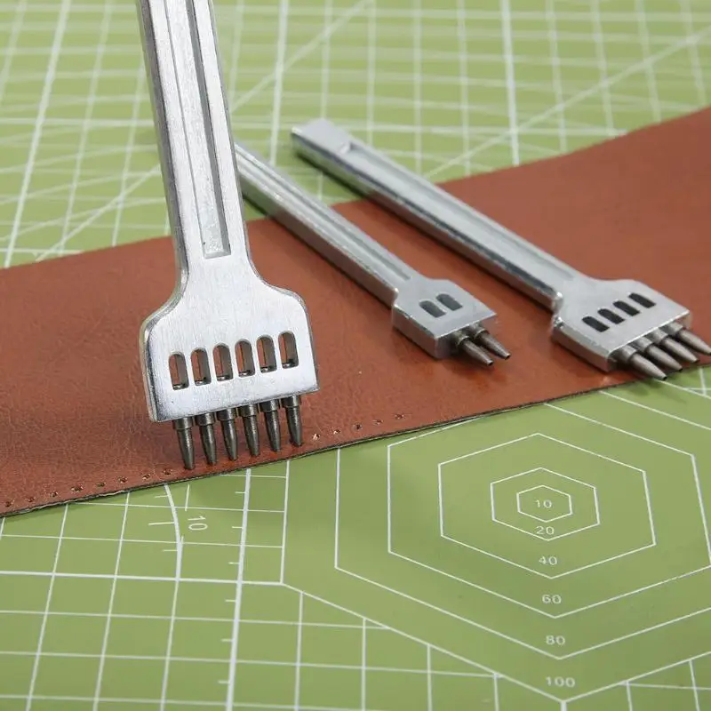 3pcs/set Craft Tools 4mm 2/4/6 Prong Leather Leather Punch Tool DIY Row Circular Cut Hole Stitched Hole Spacing Handmade Tools
3pcs/set Craft Tools 4mm 2/4/6 Prong Leather Leather Punch Tool DIY Row Circular Cut Hole Stitched Hole Spacing Handmade Tools