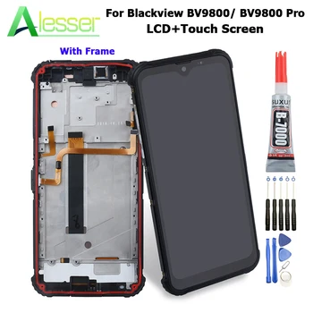 

Alesser For Blackview BV9800 LCD Display And Touch Screen With Frame +Tools And Glue For Blackview BV9800 Pro Phone Accessories