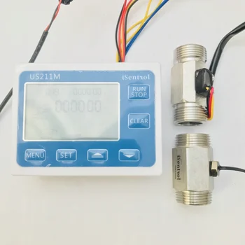 US211M Digital Flow Meter with USS-HS43TB NPT thread Water Flow Sensor 2-45L/min Flow Totaliser with NTC50K Temperature Sensor
US211M Digital Flow Meter with USS-HS43TB NPT thread Water Flow Sensor 2-45L/min Flow Totaliser with NTC50K Temperature Sensor