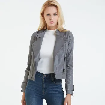 LANMREM 2020 New Autumn Winter Solid Color Lapel Short PU Leather Women's Jacket Streetwear Slim Was Thin Coat Female Tide PF739 
LANMREM 2020 New Autumn Winter Solid Color Lapel Short PU Leather Women's Jacket Streetwear Slim Was Thin Coat Female Tide PF739