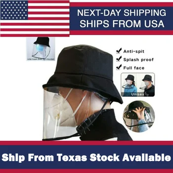 Fisherman Cap Anti Saliva Protective Bucket Hat+Clear Face Sheild Plastic For Kids And Adults Local Shipment From Texas, USA
Fisherman Cap Anti Saliva Protective Bucket Hat+Clear Face Sheild Plastic For Kids And Adults Local Shipment From Texas, USA