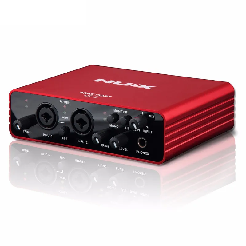 Hot UC-2 Mini Port USB XLR 6.35mm Input Output Audio Interface for Mic MIDI Instrument Recording with Power Adapter Red
Hot UC-2 Mini Port USB XLR 6.35mm Input Output Audio Interface for Mic MIDI Instrument Recording with Power Adapter Red