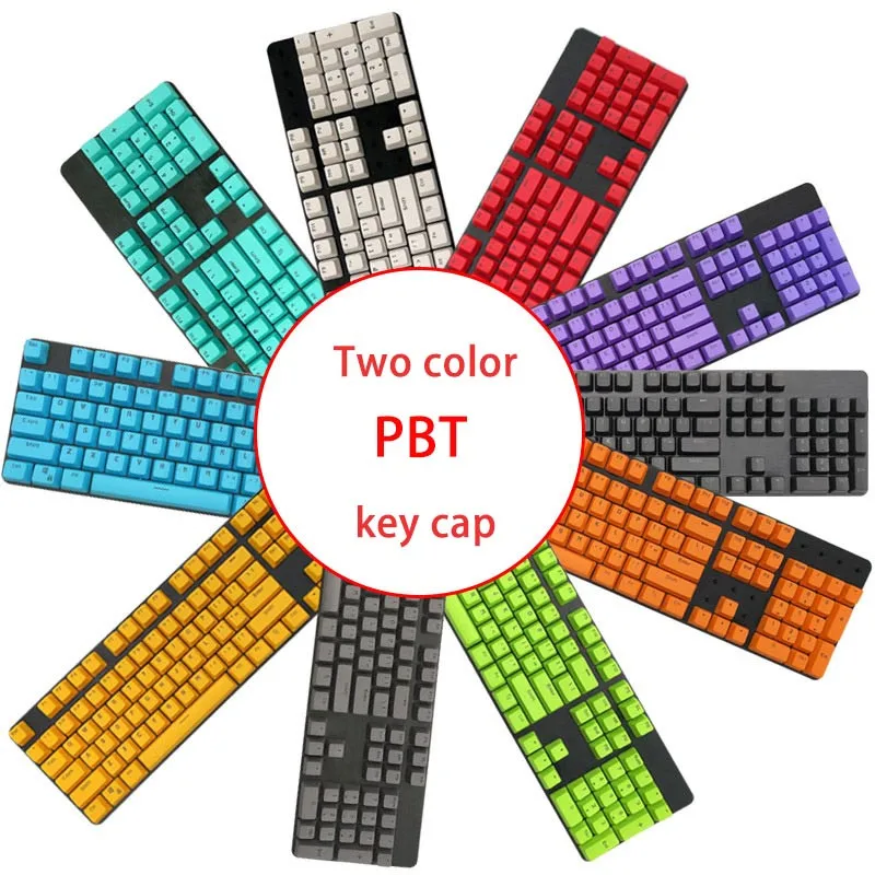 PBT английские клавиши Languag104 s различные цвета на выбор для Cherry GANSS NOPPOO IKBC