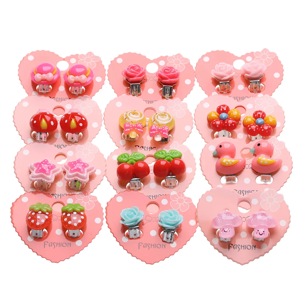 1 Pair Girls Fake Earrings Non-Piercing Lovely Animal Flowers Kids Earring Clips Cartoon Clip-On Earrings Children Accessories
1 Pair Girls Fake Earrings Non-Piercing Lovely Animal Flowers Kids Earring Clips Cartoon Clip-On Earrings Children Accessories