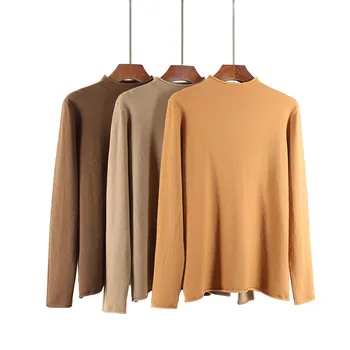 HLBCBG New casual Korean autumn winter fashion knit bottoming sweater pullovers women curling collar loose sweater female jumper 
HLBCBG New casual Korean autumn winter fashion knit bottoming sweater pullovers women curling collar loose sweater female jumper