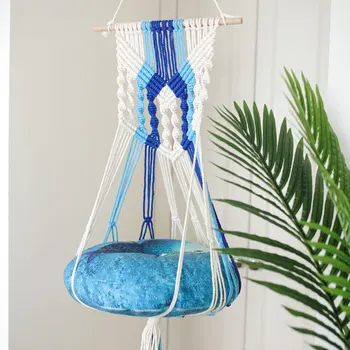 Cute Pet Hanging Beds Hand-Woven Boho Swing Hammock Handmade Macrame Cats House Bed Hanging Sleep Shelf Chair Seats Toy 
Cute Pet Hanging Beds Hand-Woven Boho Swing Hammock Handmade Macrame Cats House Bed Hanging Sleep Shelf Chair Seats Toy