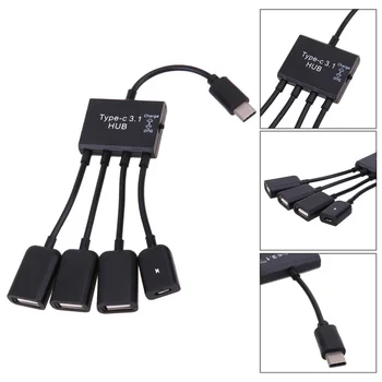 4 Port Type-C USB Hub Cable USB 3.1 to 4 USB Port Adapter Connector ABS Extension Charging Wire Power Charging Hub Cord For PC
4 Port Type-C USB Hub Cable USB 3.1 to 4 USB Port Adapter Connector ABS Extension Charging Wire Power Charging Hub Cord For PC