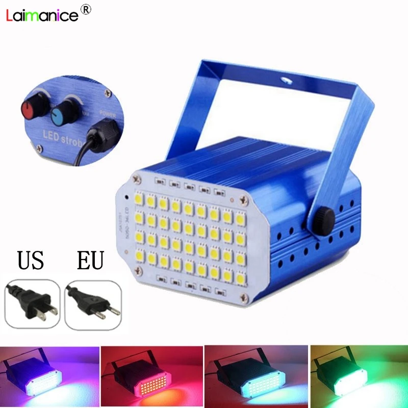 Светодиодный сценический светильник 36 белого/RGB для дискотек стробоскопический