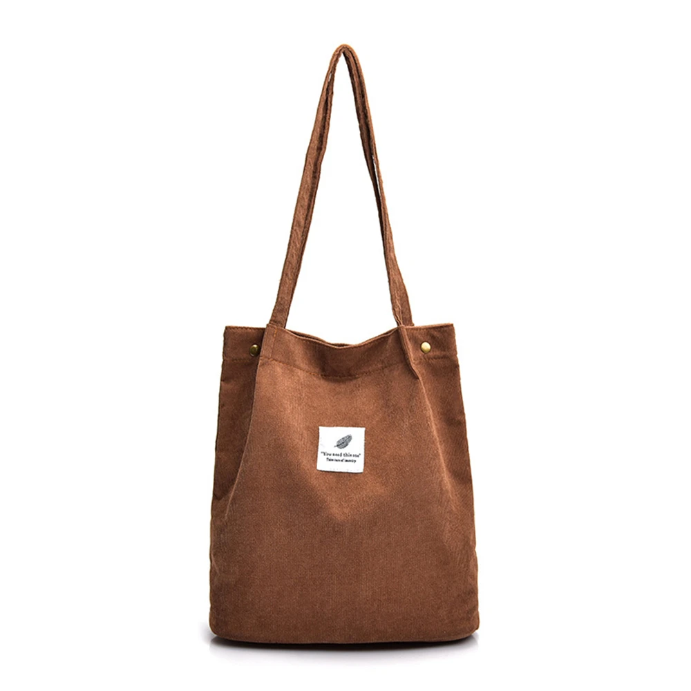 Female Bag 2020 Ladies Corduroy Shoulder Bag Reusable Large Capacity Shopping Bag Casual Tote Bag Student Bag Fashion Trend
Female Bag 2020 Ladies Corduroy Shoulder Bag Reusable Large Capacity Shopping Bag Casual Tote Bag Student Bag Fashion Trend
