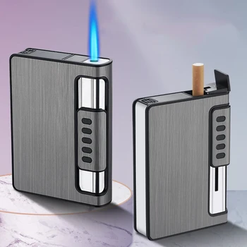 10 Pcs Automatic Gas Lighter Turbo Torch Lighter Cigarette Case Box Cigarette Capacity Can Mount Lighter Metal For Men Smoking
10 Pcs Automatic Gas Lighter Turbo Torch Lighter Cigarette Case Box Cigarette Capacity Can Mount Lighter Metal For Men Smoking