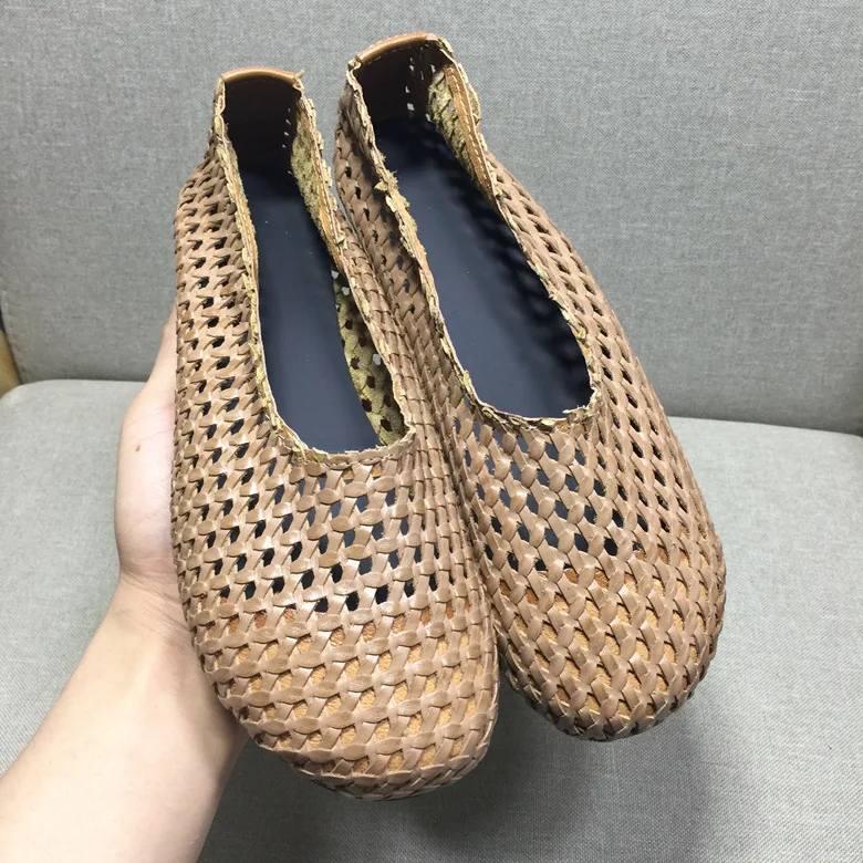 Handmade WOMEN'S Genuine Leather Shoes Grandma Shoes 2019 Summer New Style Hollow out Shoes Sen WOMEN'S Shoes Versatile 
Handmade WOMEN'S Genuine Leather Shoes Grandma Shoes 2019 Summer New Style Hollow out Shoes Sen WOMEN'S Shoes Versatile