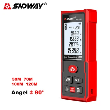 SNDWAY Laser Distance Meter Trena Laser Range Finder Measuring Tape SW-DS50M/70m/100m/120m Digital Laser Distance Measure Ruler
SNDWAY Laser Distance Meter Trena Laser Range Finder Measuring Tape SW-DS50M/70m/100m/120m Digital Laser Distance Measure Ruler