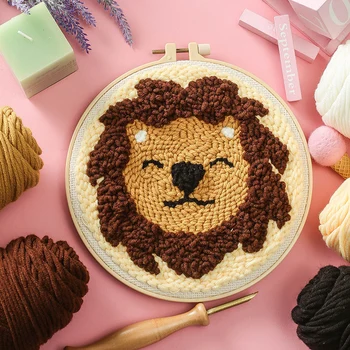 Cartoon lion DIY Punch Needle Embroidery Kit Pattern Printed Punch Needle Cross Stitch for Beginner Handmade Craft Home Decor
Cartoon lion DIY Punch Needle Embroidery Kit Pattern Printed Punch Needle Cross Stitch for Beginner Handmade Craft Home Decor