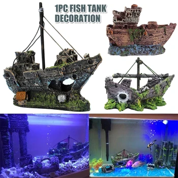 Fish Tank Landscaping Pirate Ships Resin Ship Decorations Suitable for Aquarium Fish Ships DTT88 
Fish Tank Landscaping Pirate Ships Resin Ship Decorations Suitable for Aquarium Fish Ships DTT88