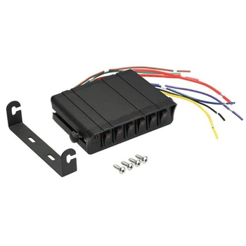 80-Amp On/Off Switch Box 20A Rocker Switches LED Backlit 12AWG Input Wire 12V SPST 6-Gang Rocker Switch Panel for Automotive
80-Amp On/Off Switch Box 20A Rocker Switches LED Backlit 12AWG Input Wire 12V SPST 6-Gang Rocker Switch Panel for Automotive