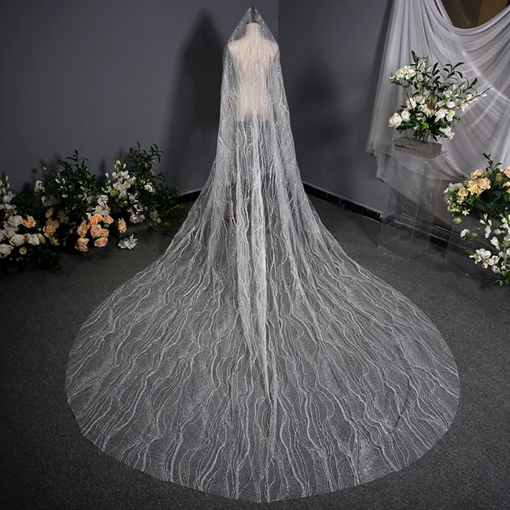 High Quality Neat Sparkle Sequins Wedding Veil with Comb Romantic White Long Luxury 1 Layers Bridal Veil 350*300cm
High Quality Neat Sparkle Sequins Wedding Veil with Comb Romantic White Long Luxury 1 Layers Bridal Veil 350*300cm