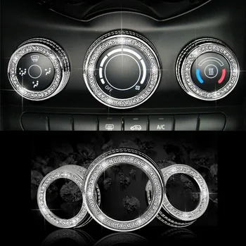 High-quality Metal Rhinestone Car A/C Switch Knob Trim Cover For MINI Cooper F54 F56 F55 F60 Silver Car Trims
High-quality Metal Rhinestone Car A/C Switch Knob Trim Cover For MINI Cooper F54 F56 F55 F60 Silver Car Trims