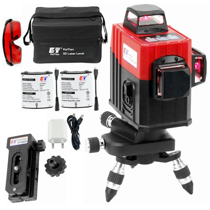 KaiTian 12 Lines 3D Laser Level Battery Self-Leveling 360 Horizontal & Vertical Cross Super Powerful Magnet Bracket Lasers Level
KaiTian 12 Lines 3D Laser Level Battery Self-Leveling 360 Horizontal & Vertical Cross Super Powerful Magnet Bracket Lasers Level