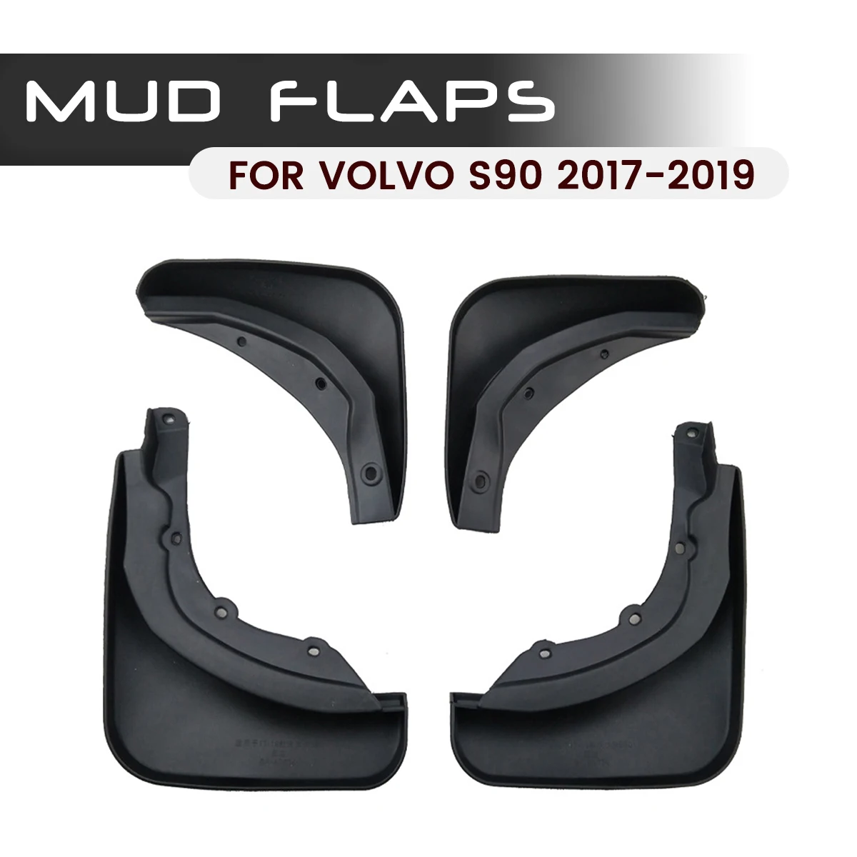 

For VOLVO S90 2017-2019 Car Front Rear Car Mudguards Fender Flares Mud Guard Flap Anti Splash Mudflaps Soft Good Tenacity