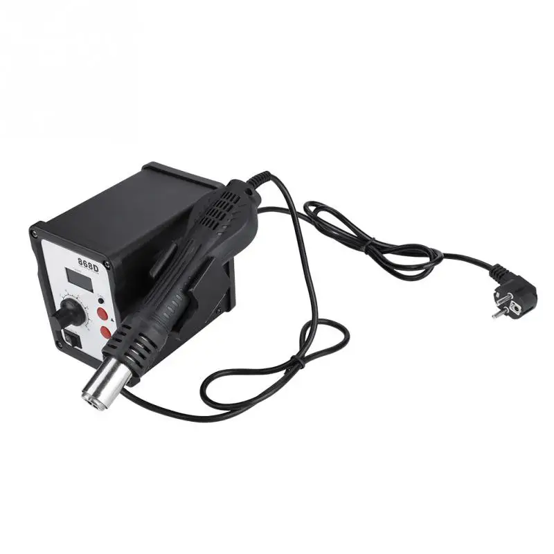 868D 700W Hot Air Gun Heat Gun Rework Station Digital Display Anti-static with 5 Nozzles 120L/min EU/ US Plug for Choose
868D 700W Hot Air Gun Heat Gun Rework Station Digital Display Anti-static with 5 Nozzles 120L/min EU/ US Plug for Choose