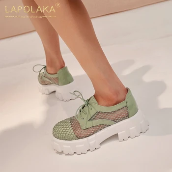 Lapolaka 2020 Hot Sale Mesh Platform High Quality Summer Vulcanize Woman Shoes Lace Up Comfortable Shoes Women Vulcanize 
Lapolaka 2020 Hot Sale Mesh Platform High Quality Summer Vulcanize Woman Shoes Lace Up Comfortable Shoes Women Vulcanize
