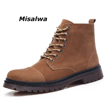 Misalwa Mens Work Boots 2020 England Casual High Top Ankle Boots Leather Lace-up Male Anti Slip Safety Shoes Winter Autumn Boats
Misalwa Mens Work Boots 2020 England Casual High Top Ankle Boots Leather Lace-up Male Anti Slip Safety Shoes Winter Autumn Boats