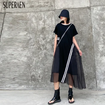 SuperAen Fashion Women Dress Pluz Size Summer New 2020 Casual Ladies Dress Short Sleeve Stitching Mesh Women Clothing
SuperAen Fashion Women Dress Pluz Size Summer New 2020 Casual Ladies Dress Short Sleeve Stitching Mesh Women Clothing