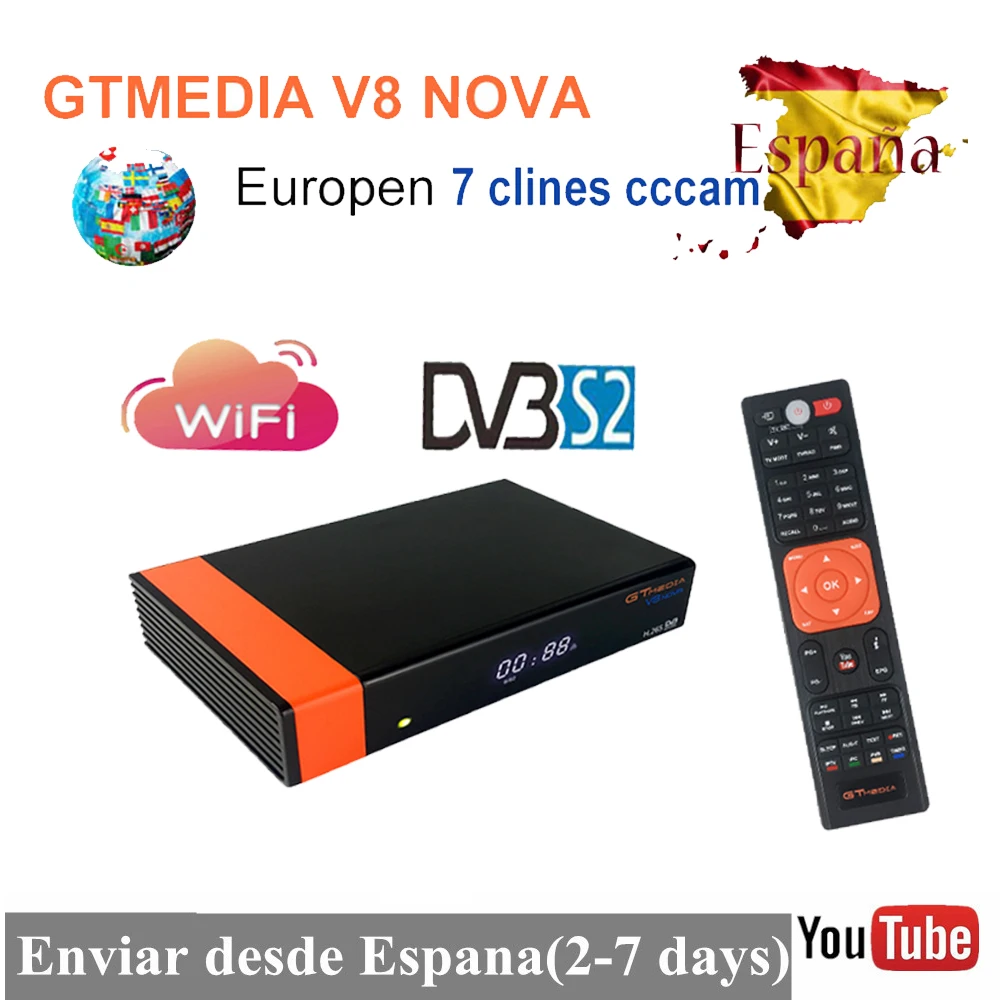 GTmedia V8 NOVA satellite receiver DVB S2 fully HD receiver DVB S2 H.265 built in WIFI TV Box support YouTube + 2 years cccam
GTmedia V8 NOVA satellite receiver DVB S2 fully HD receiver DVB S2 H.265 built in WIFI TV Box support YouTube + 2 years cccam
