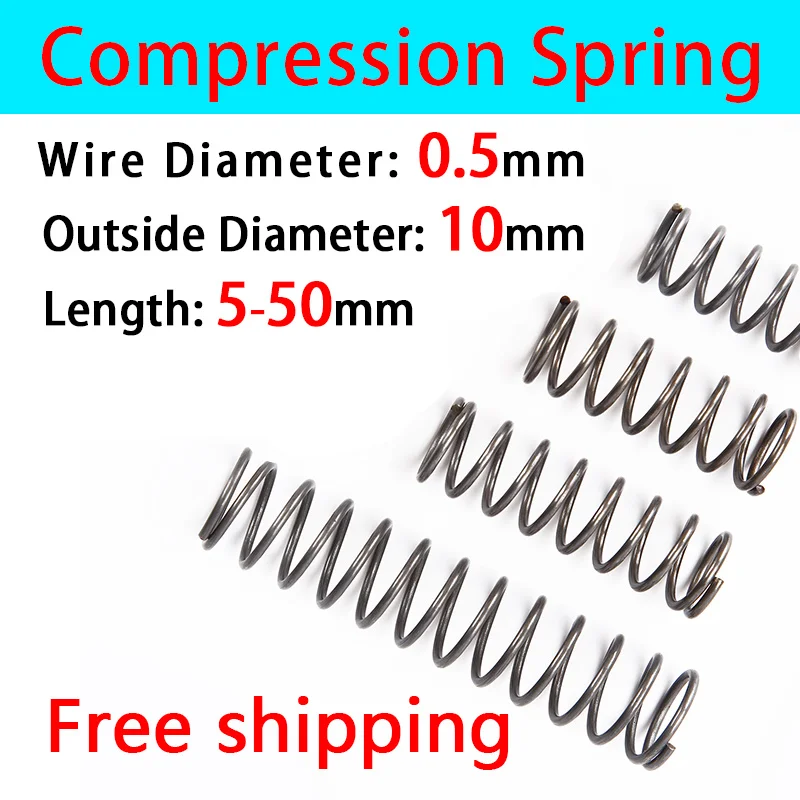 Compressed Spring Wire Diameter 0.5mm, Outer Diameter 10mm Pressure Spring Mechanical Spring Return Spring Release Spring
Compressed Spring Wire Diameter 0.5mm, Outer Diameter 10mm Pressure Spring Mechanical Spring Return Spring Release Spring