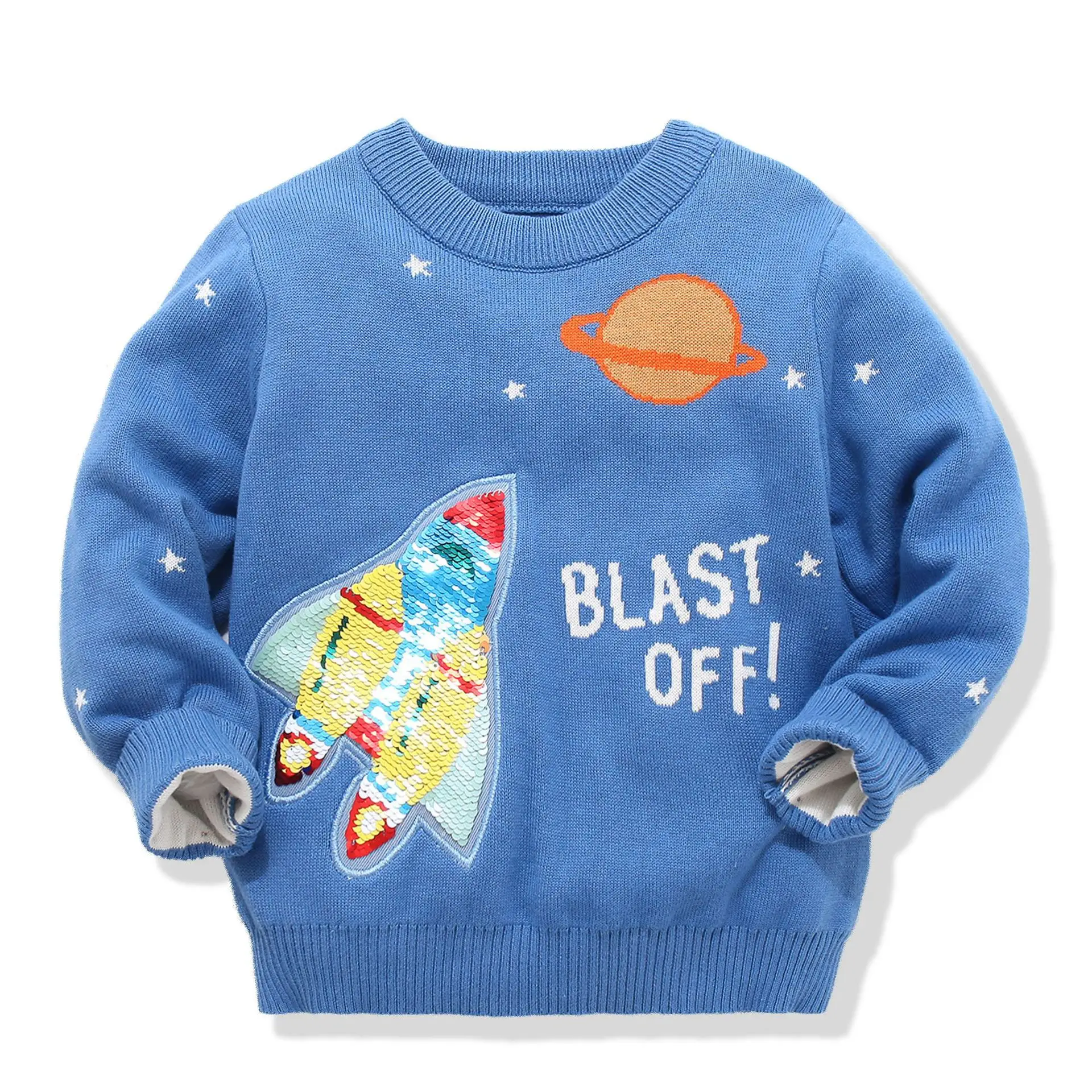 Cartoon Space Knitted Sweater for Baby Boy 100% Cotton Children Clothes Winter Double-layer Knit Cardigan Warm Top for Christmas
Cartoon Space Knitted Sweater for Baby Boy 100% Cotton Children Clothes Winter Double-layer Knit Cardigan Warm Top for Christmas