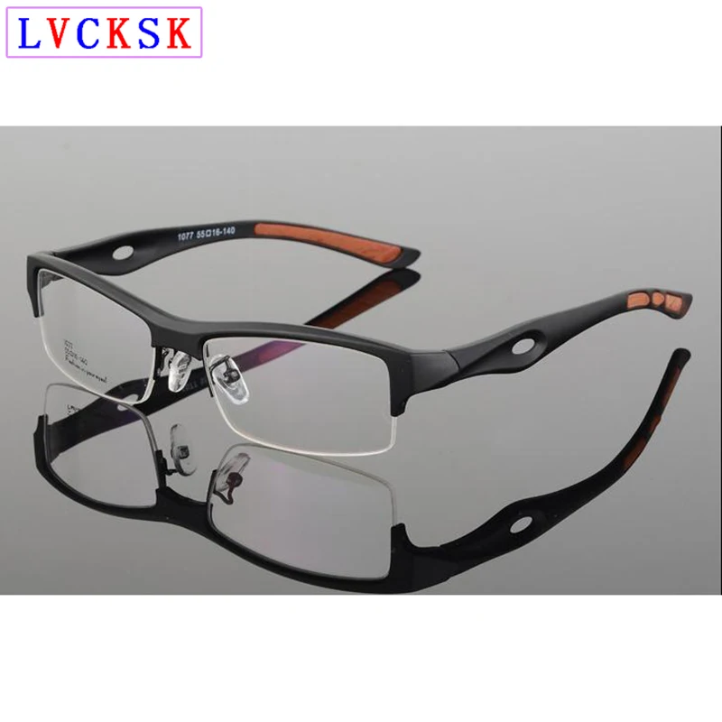 Men Semi Rimless Sport Glasses Frame Fashion Casual Transparent Spectacles Clear glass Eyeglasses Can Customize Prescription N5
Men Semi Rimless Sport Glasses Frame Fashion Casual Transparent Spectacles Clear glass Eyeglasses Can Customize Prescription N5