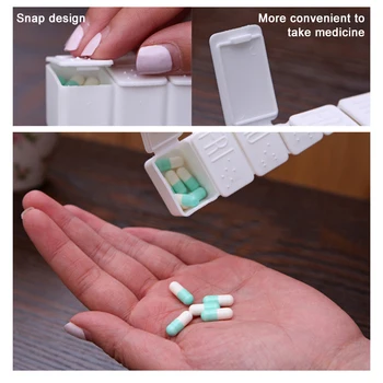1pc Seven Days Home Travel Pills Vitamin Box Tablets Jewelry Storage Box Pill Box Distribution Container
1pc Seven Days Home Travel Pills Vitamin Box Tablets Jewelry Storage Box Pill Box Distribution Container