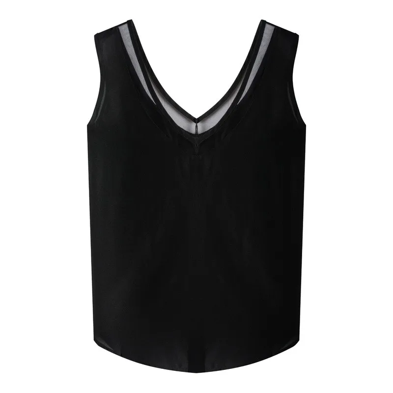 New Women Summer Sexy Vest Long V Neck Solid Camis Female Loose Patchwork Mesh Vest Slim Tank Tops
New Women Summer Sexy Vest Long V Neck Solid Camis Female Loose Patchwork Mesh Vest Slim Tank Tops
