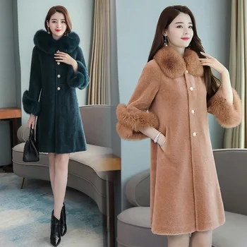 Granule sheep sheared coat female long section 2019 new fox fur grass composite one ladies
Granule sheep sheared coat female long section 2019 new fox fur grass composite one ladies