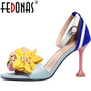 FEDONAS 2020 Women Sandals Flowers Spring Summer New Prom Party High Heels Pumps Slip On Open Toe Elegant Wedding Shoes Woman
FEDONAS 2020 Women Sandals Flowers Spring Summer New Prom Party High Heels Pumps Slip On Open Toe Elegant Wedding Shoes Woman